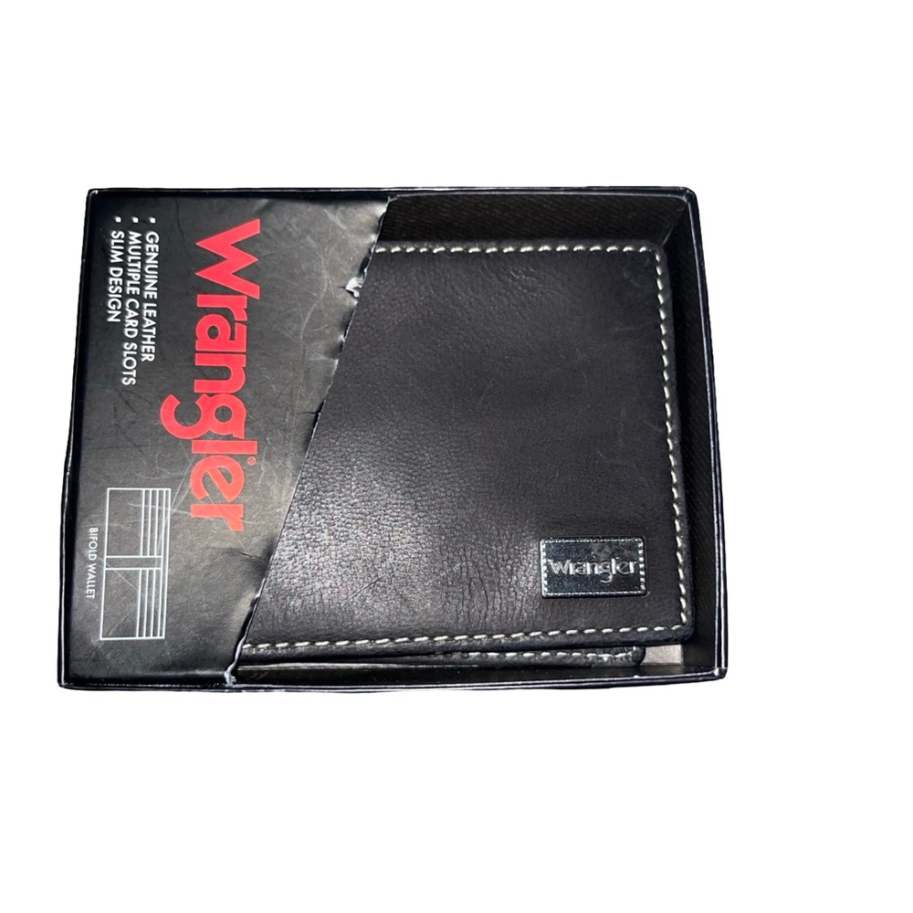 Wrangler Black Leather Card Holder